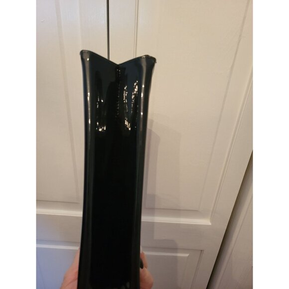 Vintage 60s Black Patent Handbag Gold Clasp Retro Twee Grandma Marilyn Monroe - Picture 4 of 6